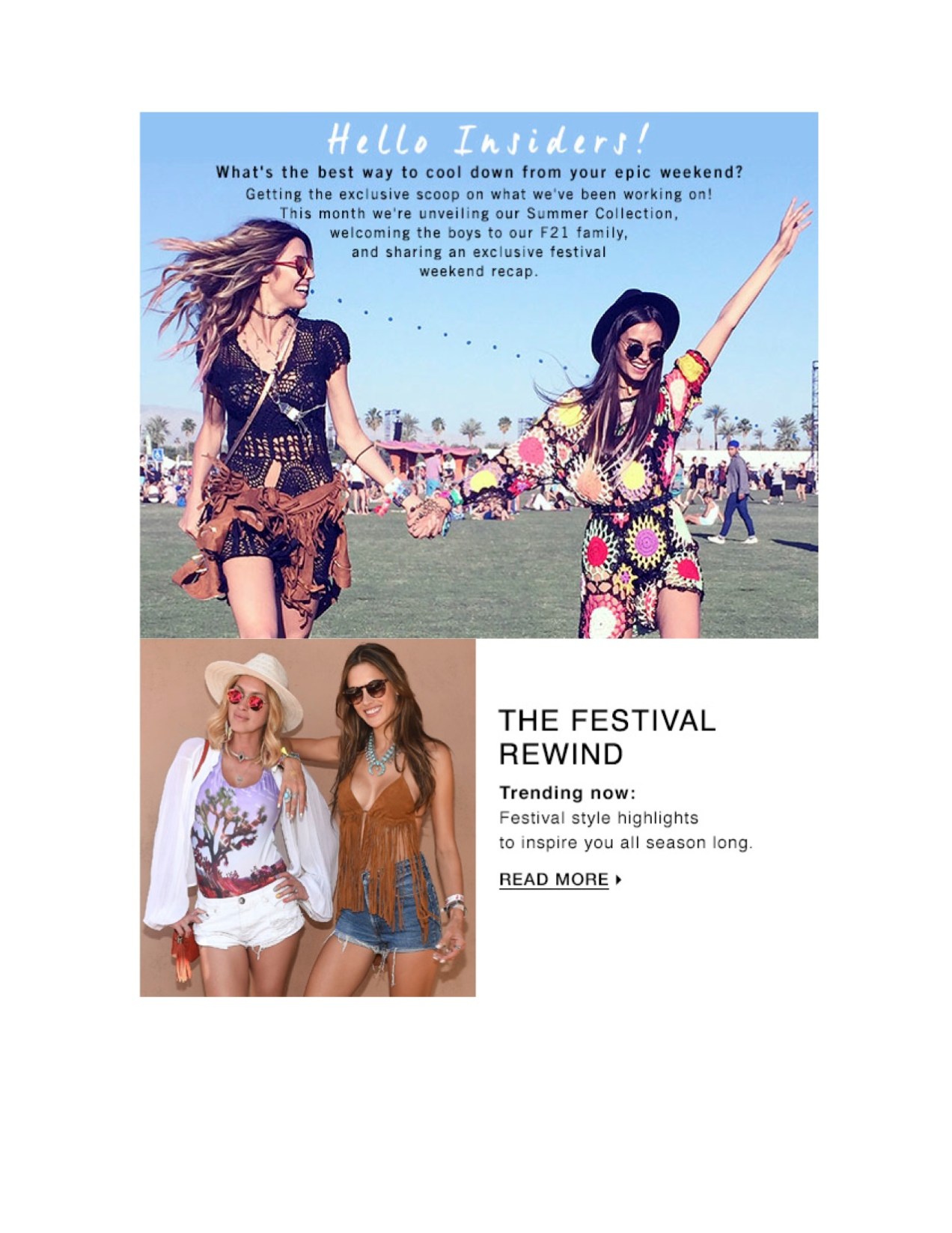 Forever 21 April Insider Email Copy